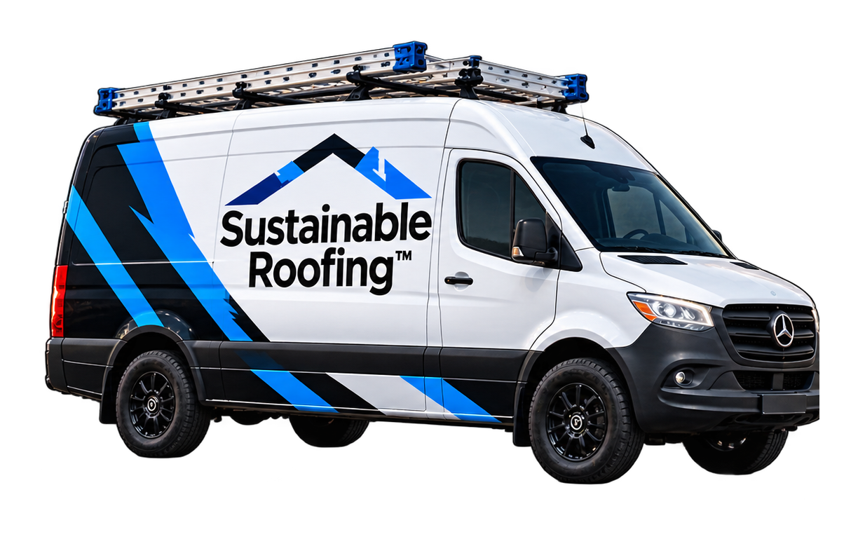 Sustainable Roofing branded work van
