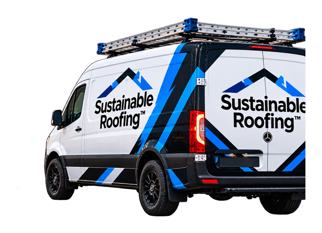 Sustainable Roofing branded work van