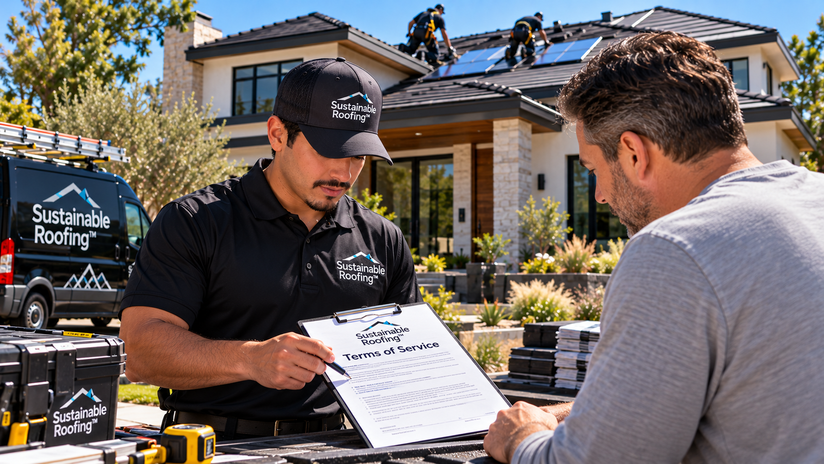 Roofing work